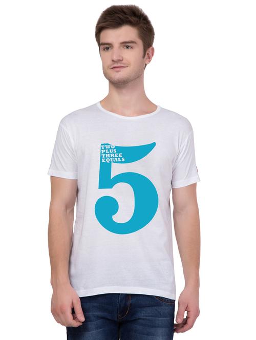 white cotton chest print tshirt - 15227310 - Very Small Image - 1