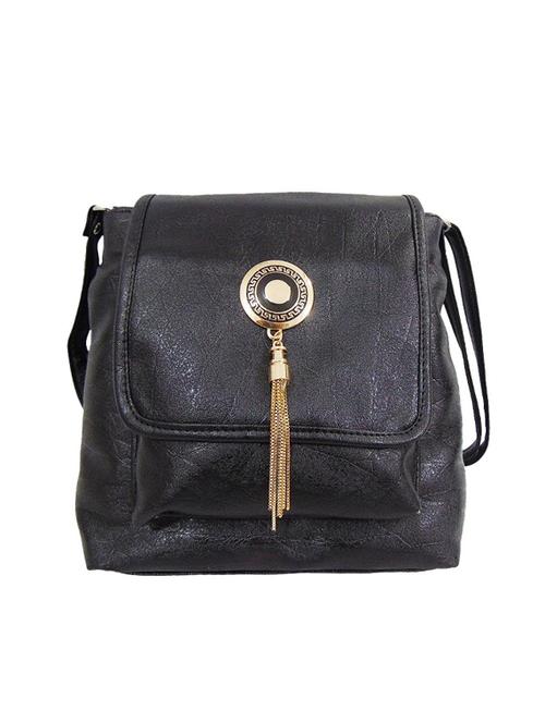 black leatherette (pu) sling bag - 15227615 - Very Small Image - 1
