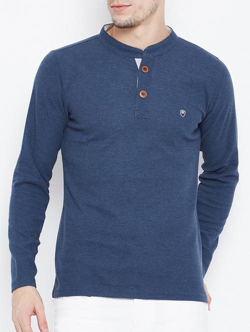 navy blue cotton t-shirt - 15230810 - Very Small Image - 1