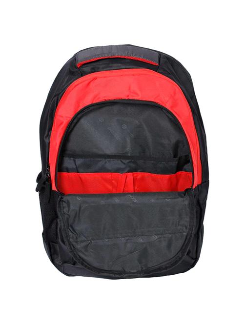 black grey & red polyester backpack - 15230934 - Very Small Image - 1