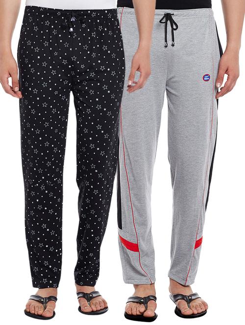 multi colored cotton full length track pant - 15231777 - Very Small Image - 1