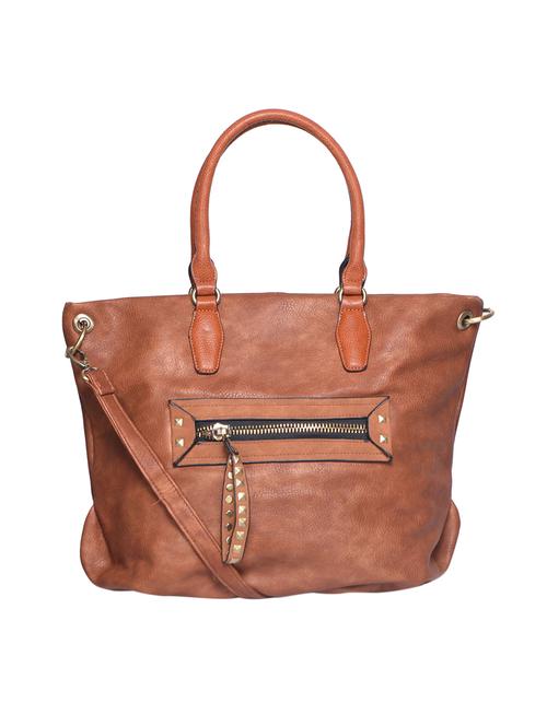 brown leatherette (pu) handbag - 15234263 - Very Small Image - 1