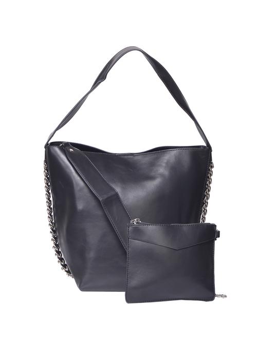 black leatherette (pu) combo handbag - 15234281 - Very Small Image - 1