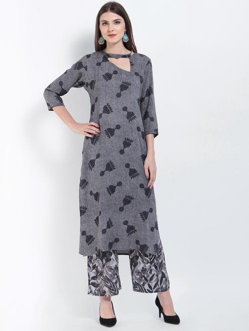 key hole straight kurta - 15234953 - Very Small Image - 1