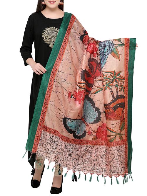 red khadi dupatta - 15236070 - Very Small Image - 1