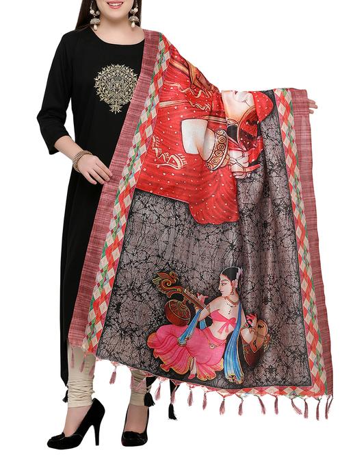 multi colored khadi dupatta - 15236092 - Very Small Image - 1