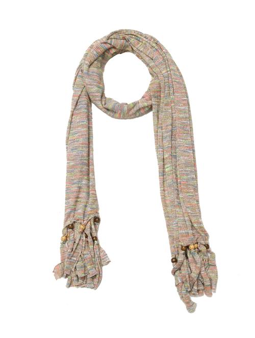 printed beige jersey stole - 15236860 - Very Small Image - 1