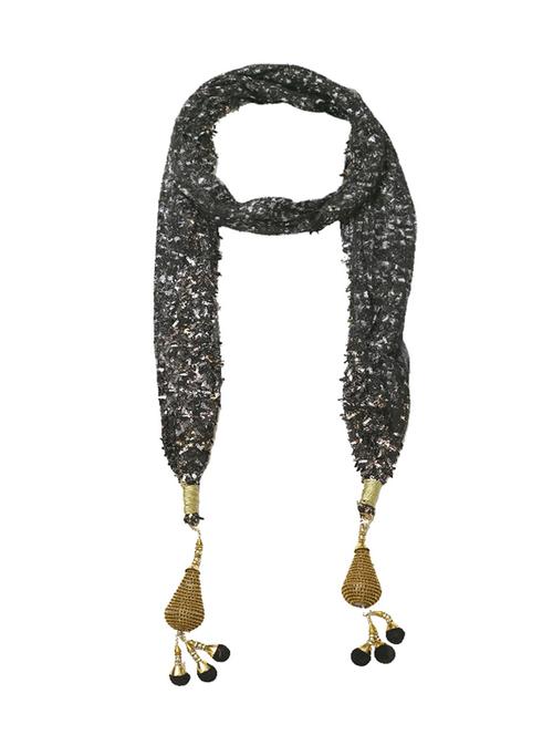 self designed black net stole - 15236865 - Very Small Image - 1