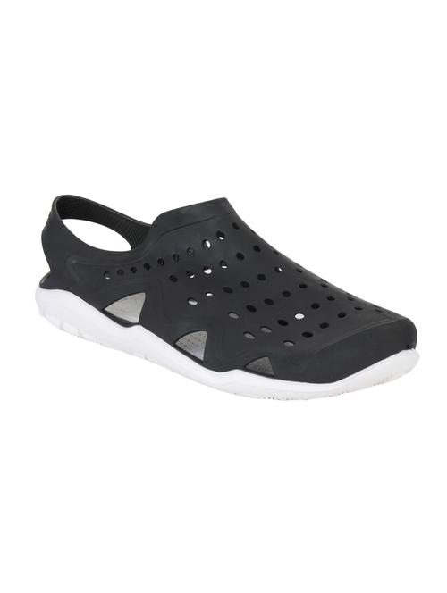 black rubber slip on crocs - 15237446 - Very Small Image - 1