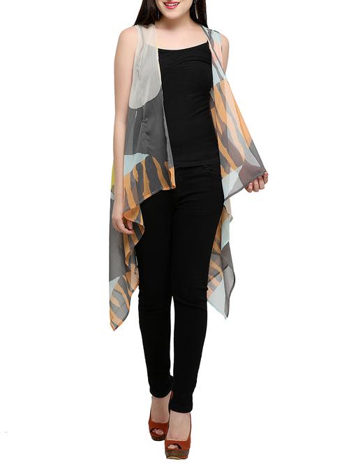 abstract print asymmetric shrug - 15237755 - Very Small Image - 1