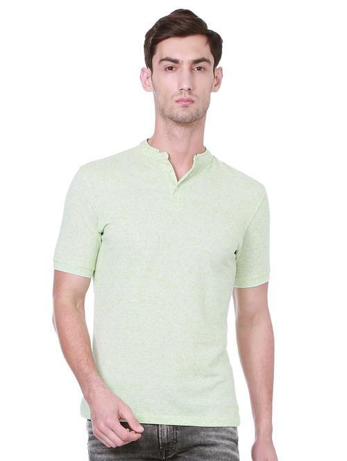 green cotton collared t-shirt - 15238494 - Very Small Image - 1