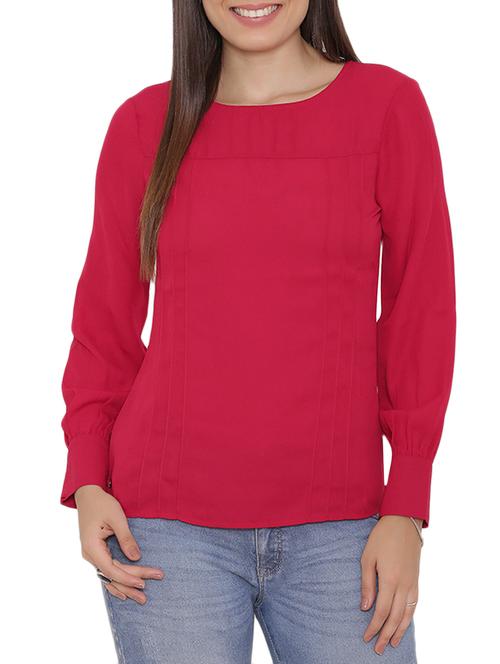 women's straight round neck top - 15238882 - Very Small Image - 1