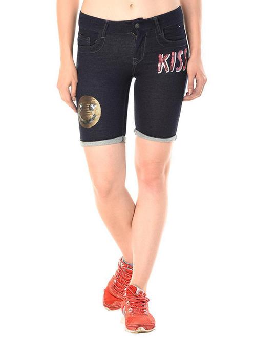 dark blue denim shorts - 15238980 - Very Small Image - 1