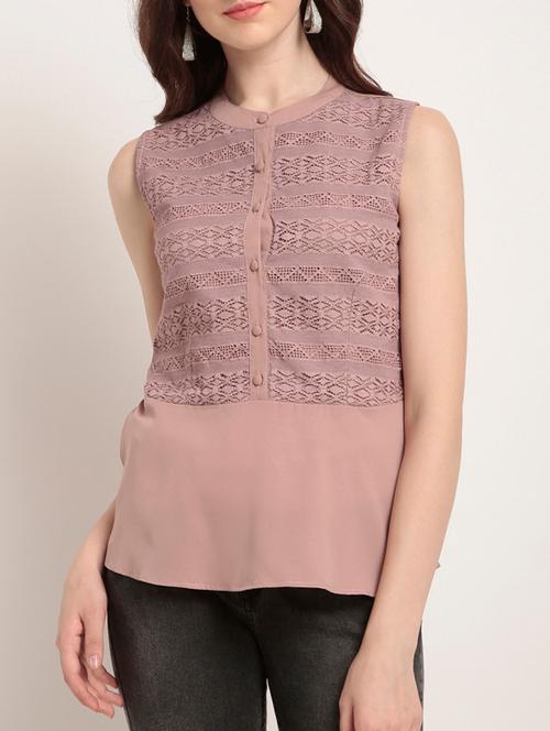 lace panel button up top - 15240621 - Very Small Image - 1