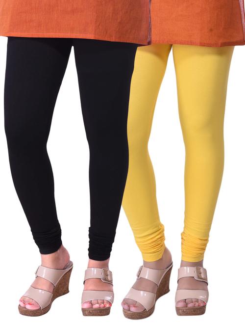 set of 2 multicolored cotton legging - 15240744 - Very Small Image - 1
