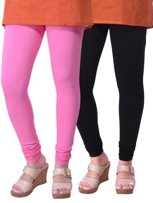 set of 2 multicolored cotton legging - 15240760 - Very Small Image - 1
