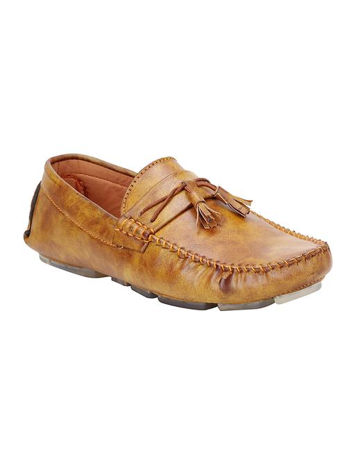 tan leatherette slip on loafer - 15242398 - Very Small Image - 1