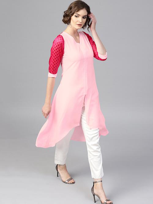 contrast asymmetric kurta - 15242616 - Very Small Image - 1