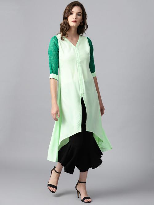 contrast asymmetric kurta - 15242620 - Very Small Image - 1