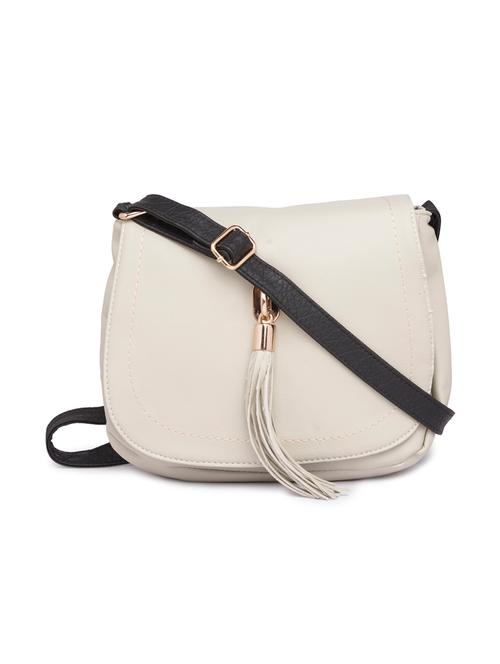 cream leatherette (pu) sling bag - 15243097 - Very Small Image - 1