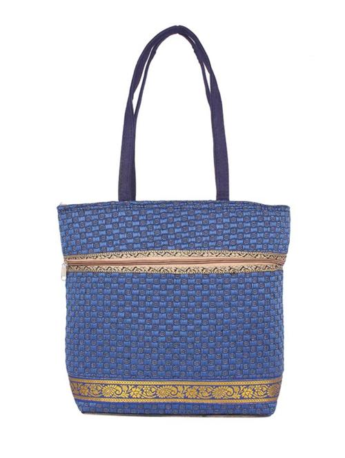 blue jute handbag - 15243255 - Very Small Image - 1