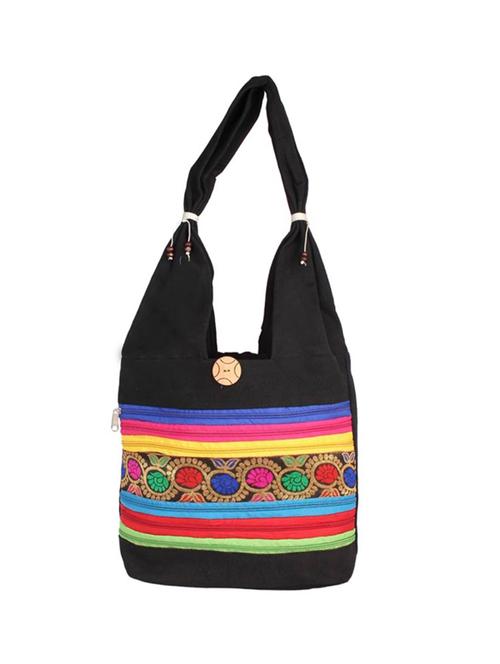 black cotton hobo handbag - 15243280 - Very Small Image - 1