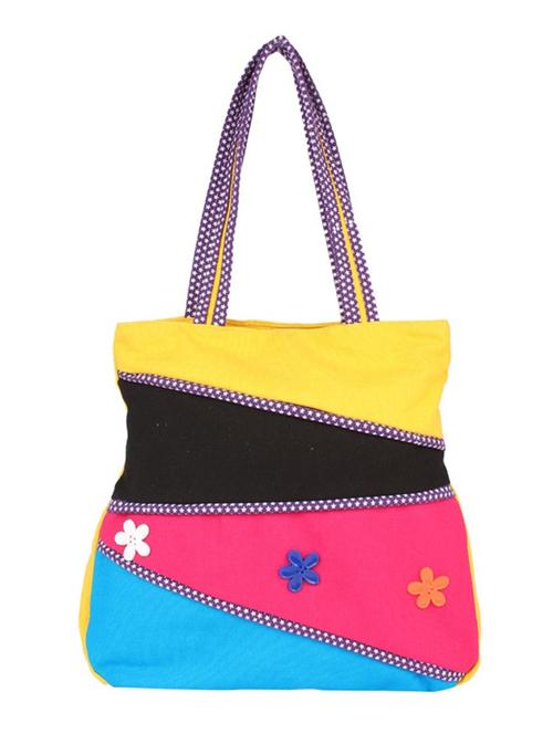 multi colored cotton polyester blend handbag - 15243310 - Very Small Image - 1