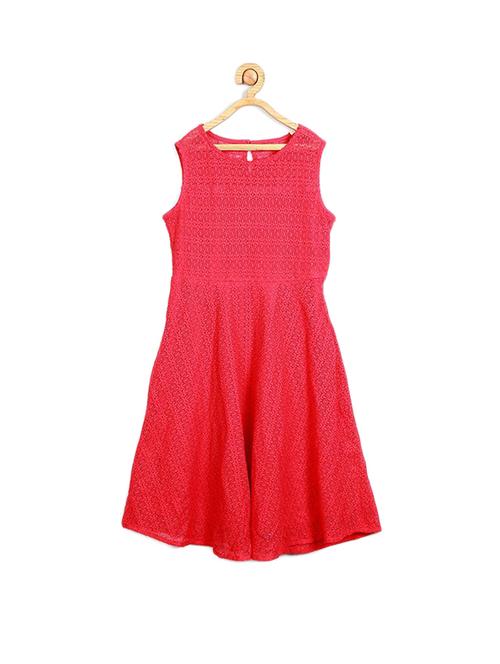 pink cotton blend frock - 15243964 - Very Small Image - 1