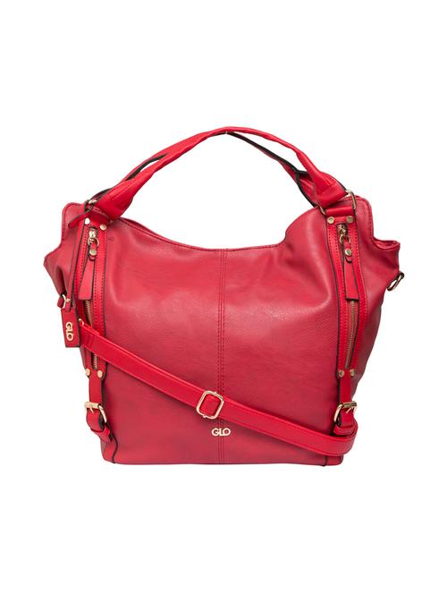 maroon leatherette (pu) handbag - 15245722 - Very Small Image - 1