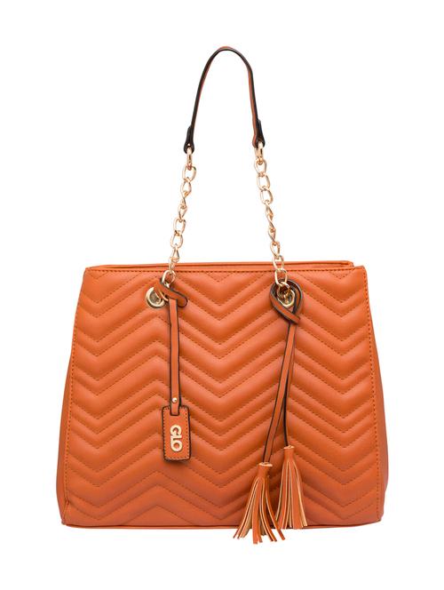 orange leatherette (pu) handbag - 15245749 - Very Small Image - 1
