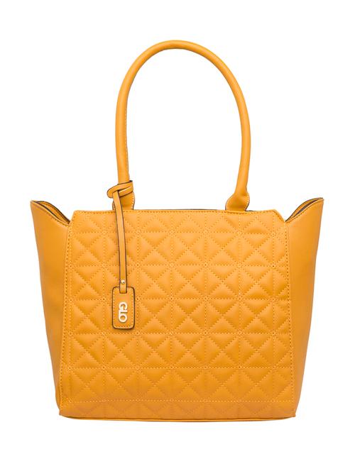yellow leatherette (pu) handbag - 15245752 - Very Small Image - 1