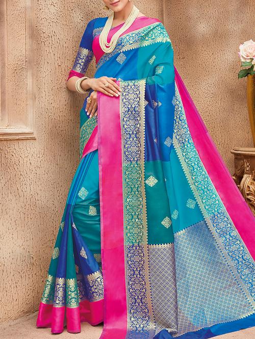delicate golden zari banarasi saree - 15246048 - Very Small Image - 1