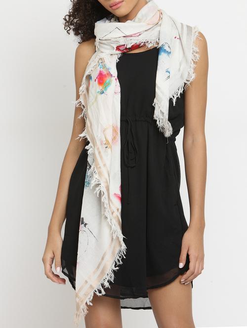 multi colored silk blend scarf - 15250195 - Very Small Image - 1