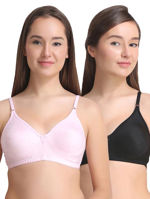 set of 2 contrast bow patch bras - 15250238 - Very Small Image - 1