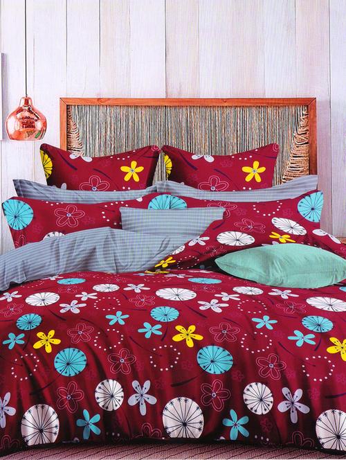 cotton single bedsheet with 1 pillow cover - 15255161 - Very Small Image - 1