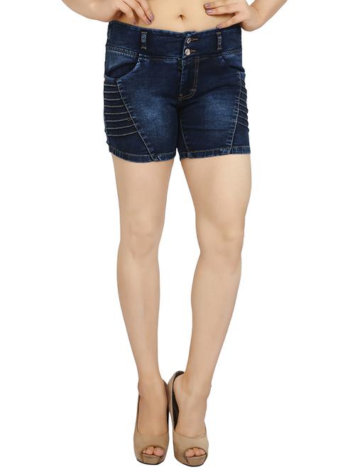 dark blue denim shorts - 15257510 - Very Small Image - 1