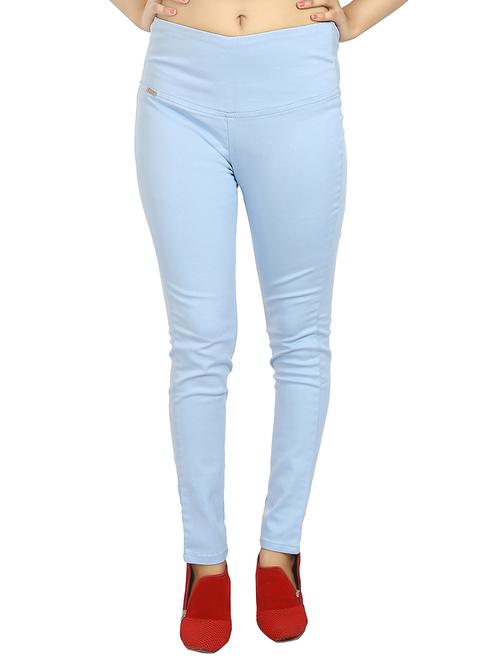 light blue solid jeggings - 15257742 - Very Small Image - 1
