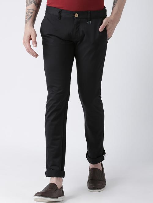 black polyester chinos - 15258481 - Very Small Image - 1