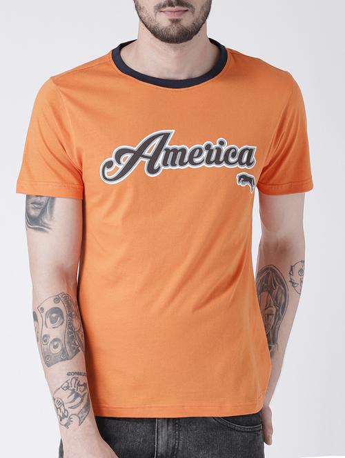 orange cotton polo t-shirt - 15258518 - Very Small Image - 1