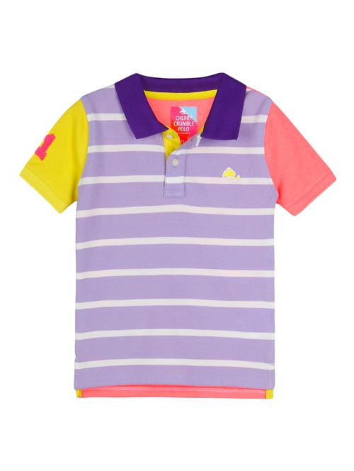 polo neck color block t-shirt - 15260520 - Very Small Image - 1