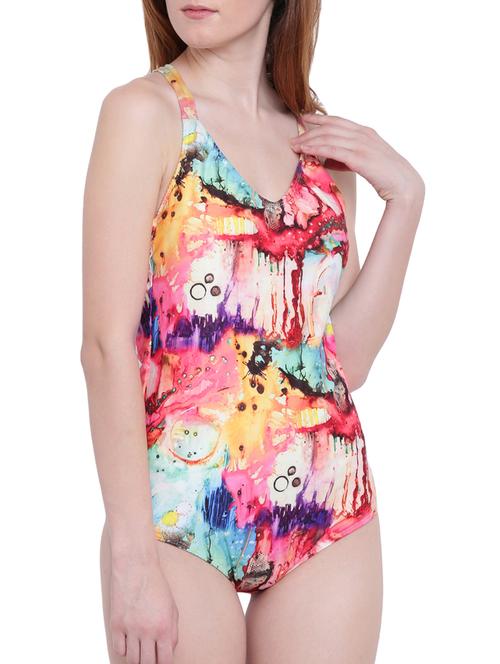 pink printed monokini - 15260576 - Very Small Image - 1