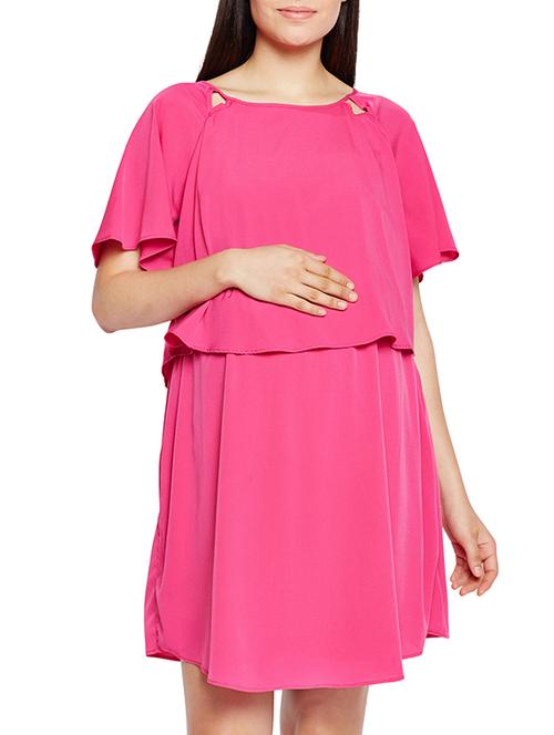 pink maternity wear dress - 15260743 - Very Small Image - 1
