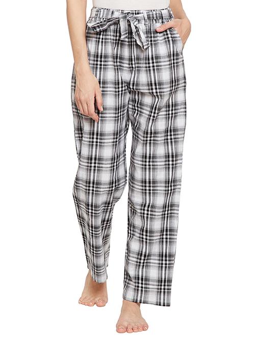 white checkered cotton pajama - 15260772 - Very Small Image - 1