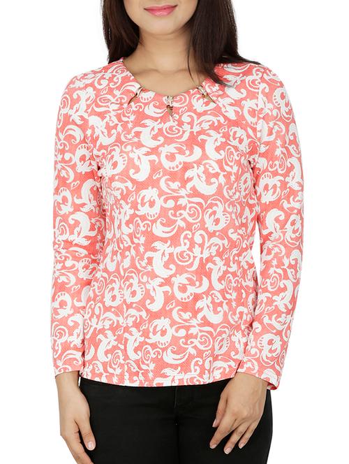 printed key hole neck top - 15262289 - Very Small Image - 1