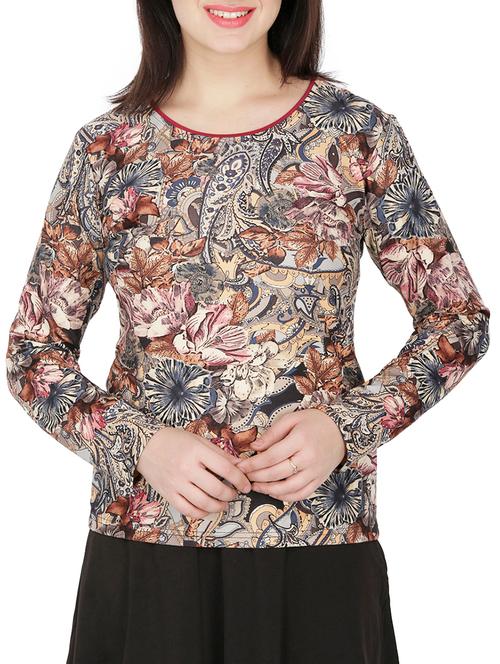 long sleeved floral top - 15262344 - Very Small Image - 1