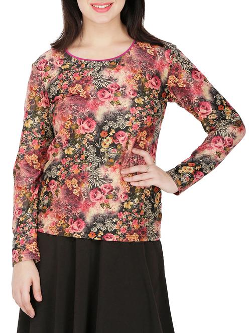 long sleeved floral top - 15262345 - Very Small Image - 1