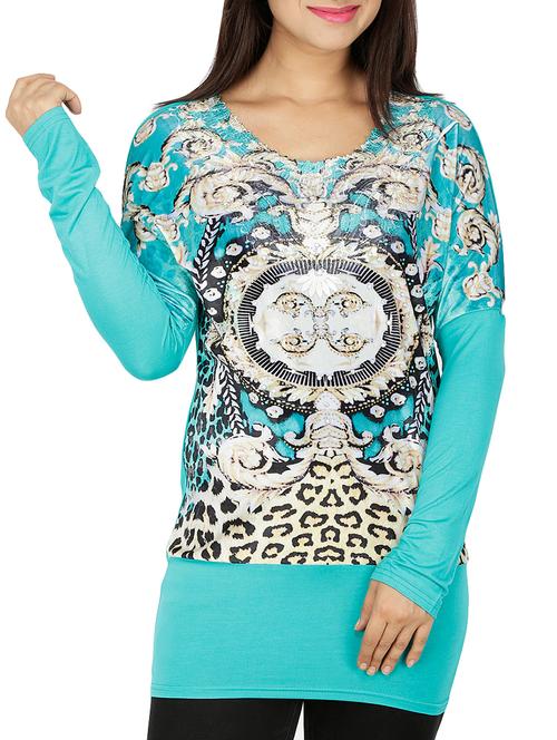 graphic print embellished top - 15262357 - Very Small Image - 1