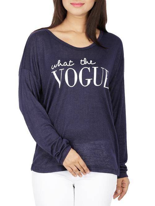 letter print dropped shoulder top - 15262365 - Very Small Image - 1