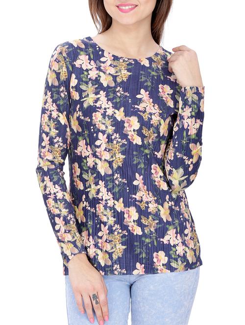 women's straight round neck top - 15263483 - Very Small Image - 1