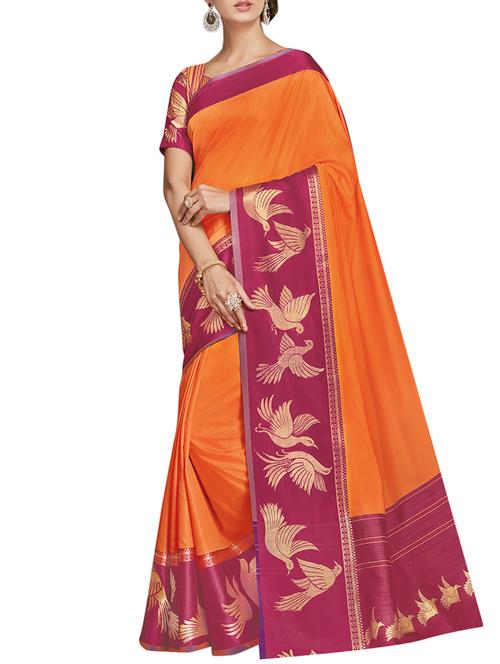 conversational bordered saree - 15263626 - Very Small Image - 1